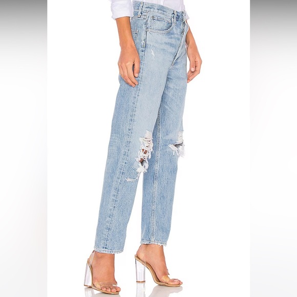 AGOLDE 90's Mid Rise Loose Fit Jeans in Fall Out Wash - Picture 4 of 12